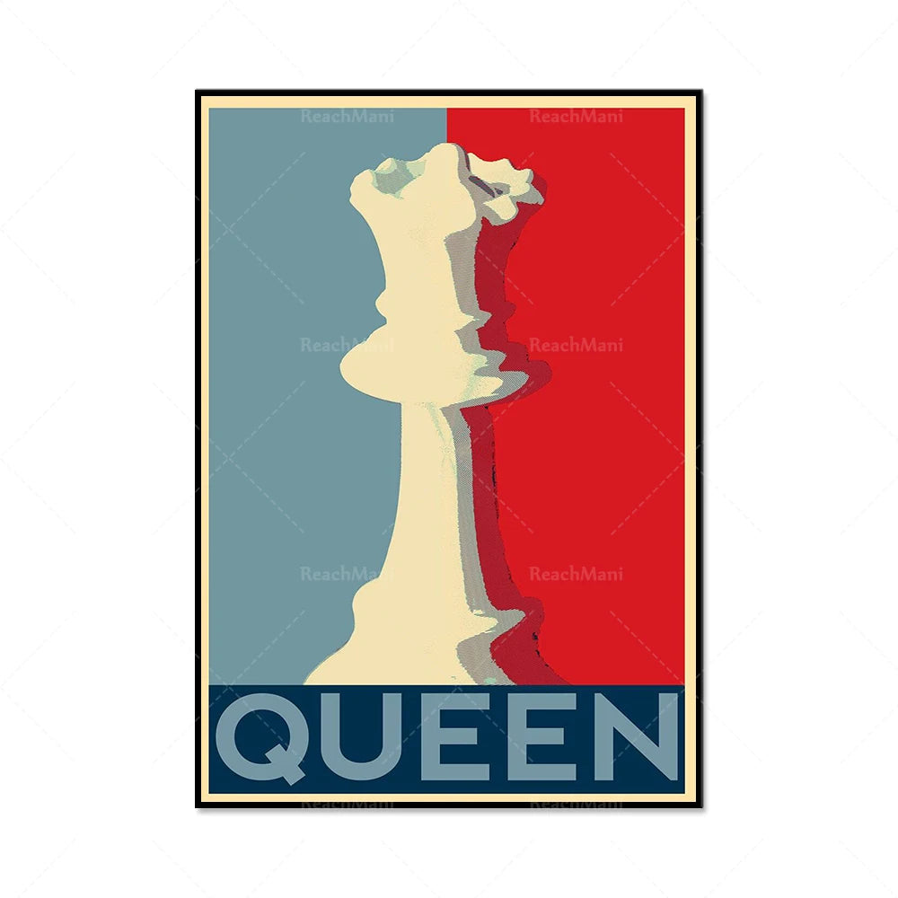 Life is like chess, if you lose the queen, you lose the game poster, chess queen print, king board game poster