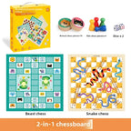 Wooden Chess Game Flying Checkers And Jumping Chess Two-In-One Interactive Parent-Child Tabletop Game Children's Educational Toy