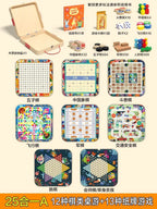 Wooden multi-functional chess board checkers flying chess Gozi chess multi-in-one board game parent-child interactive