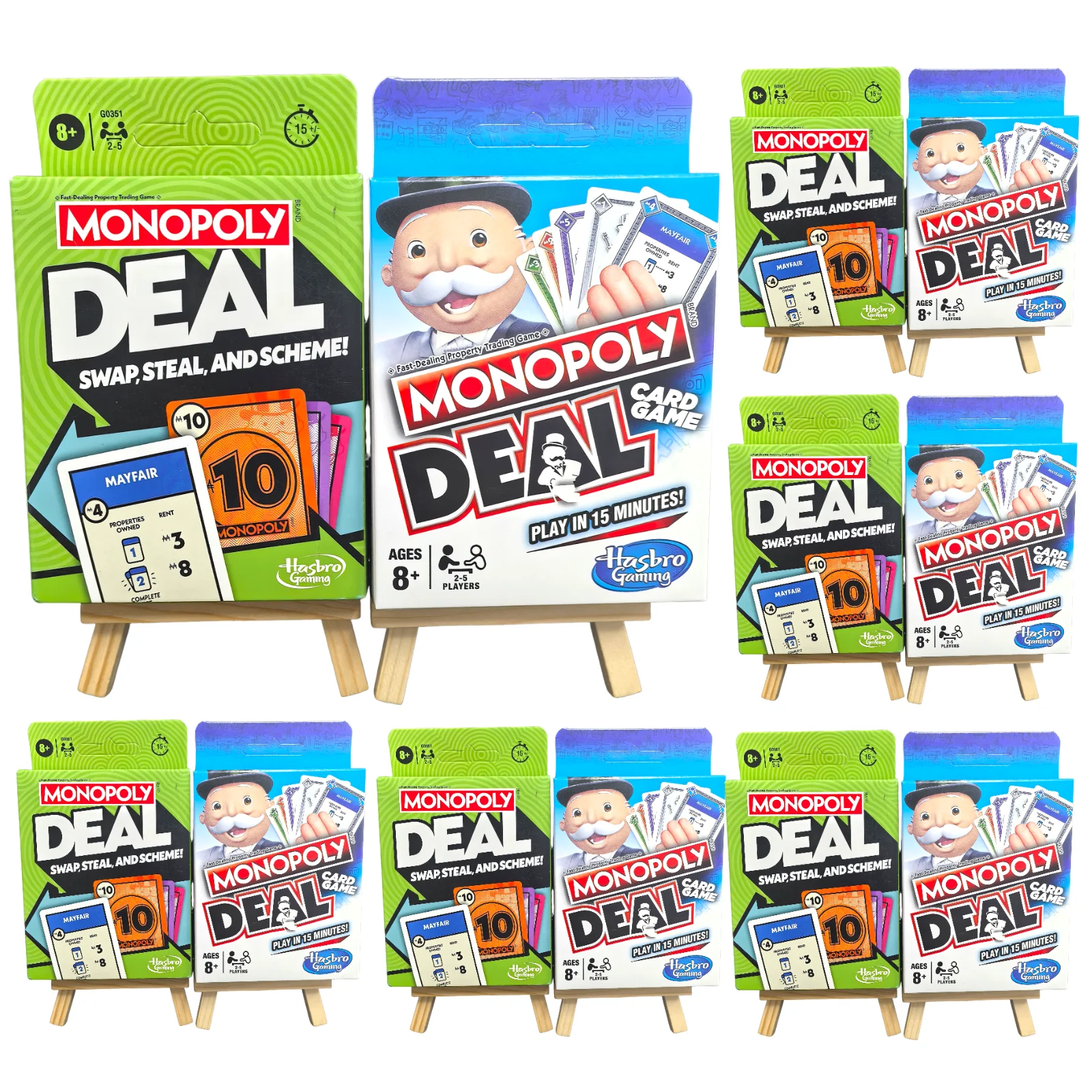 Monopoly Deal Card Game English Version Quick-Playing Card Game for Battle Kids Board Game Puzzle Poker Christmas Birthday Gift