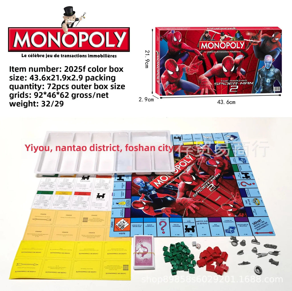Hot French Monopoly World Tour Board Game Russian Cards