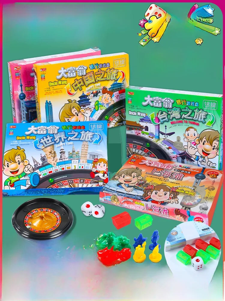 Monopoly Luxury Edition Classic Board Game World Tour for Adults Children's Gift Ideal for Fly Fun And Eonal Play