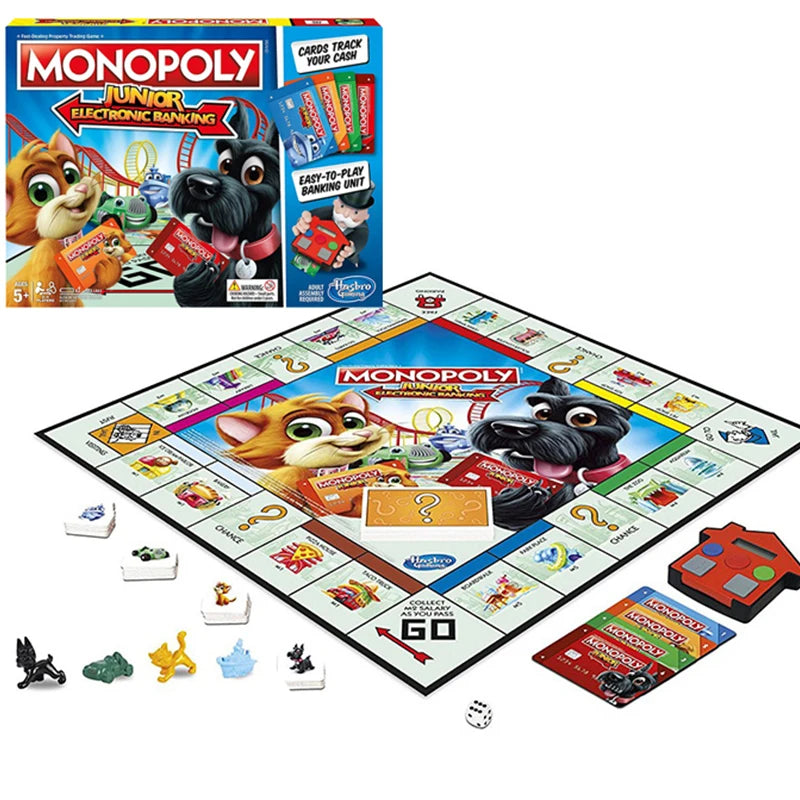 Original Monopoly Board Games Electronic Banking Wealth Investment Multiplayer Party Interactive Toys for Kids Property Trading