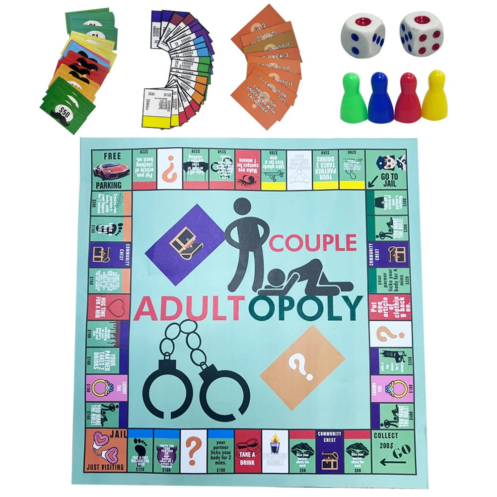 Board Games Adult Couple Game Night Monopoly Games Relationship Card Game Bedroom Games Drinking Party Game Collection for Husba
