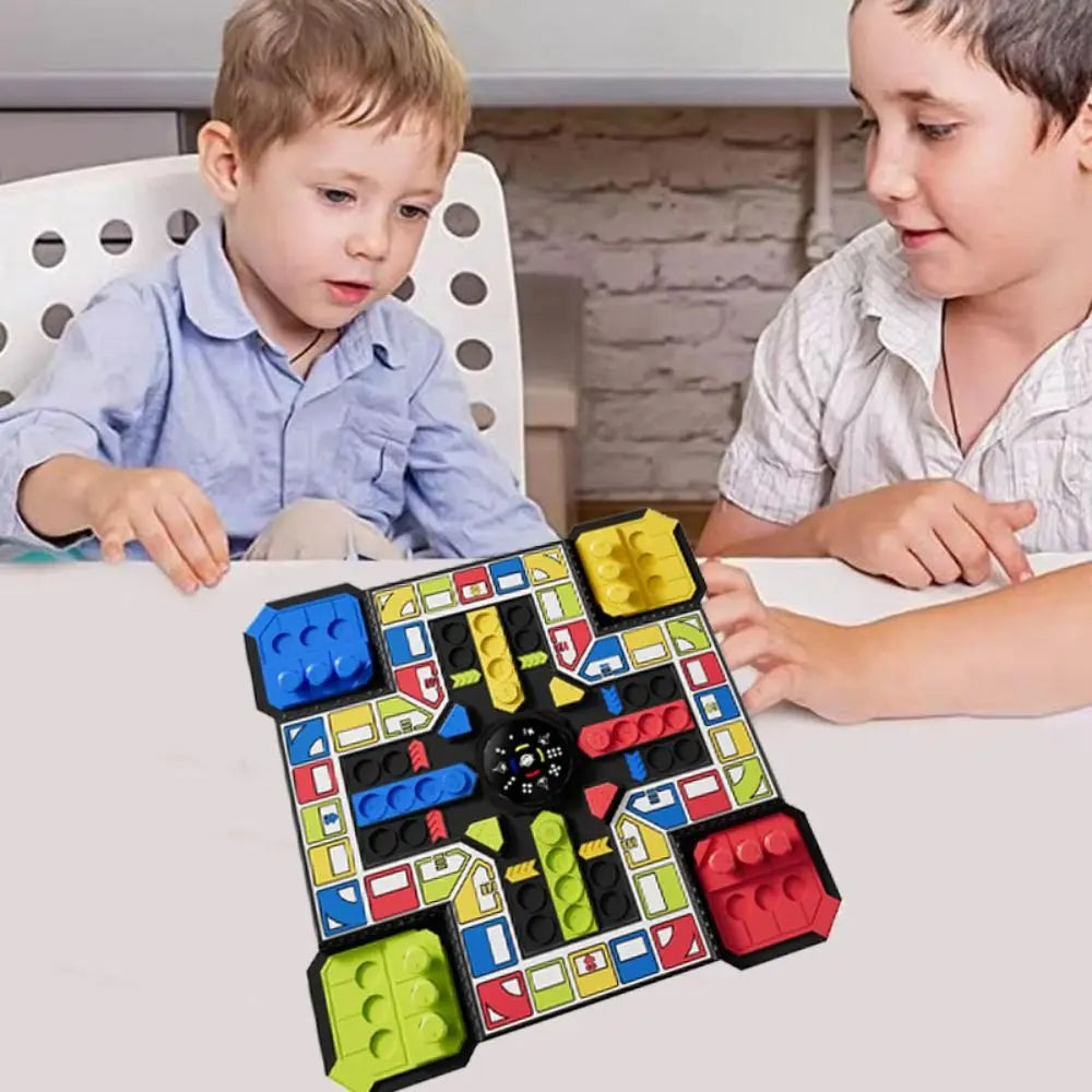 Multiplayers Flying Chess Board Game Educational Plastics Electronic Flying Chess Set Intelligent Checkers