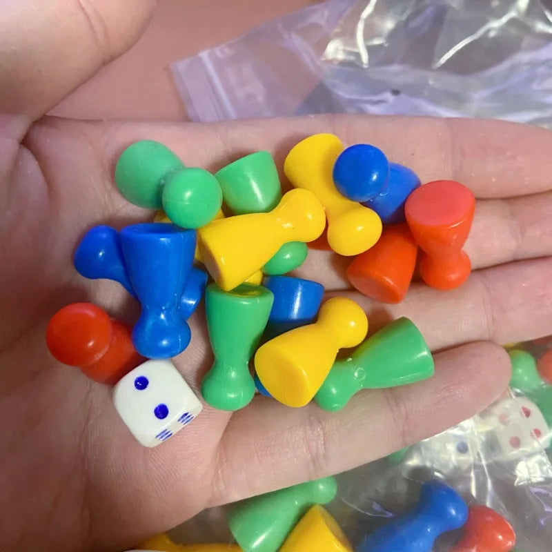 A Set Board Game Flying Chess Checkers Pieces Board Game Flying Chess Checkers Pieces Gobang Puzzle Chessboard Games Accessories