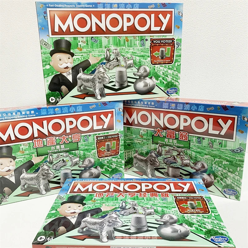 Hasbro Real Estate Tycoon Monopoly Monopoly Tabletop Game Classic Edition C1009 Ages 8 and Up 2-6 Players Entertainment