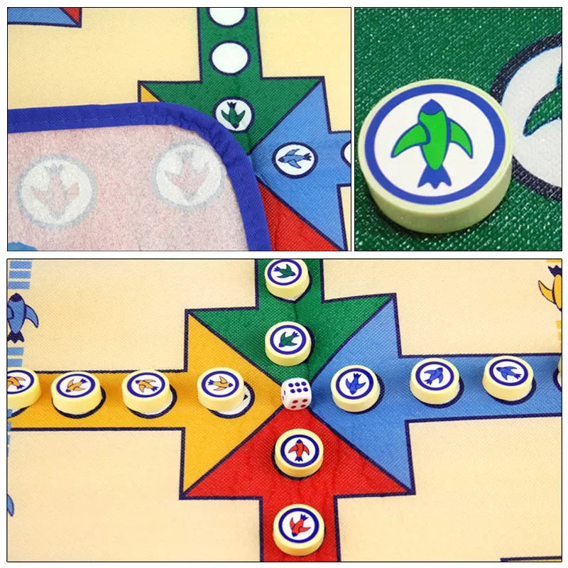 Carpet Flying Chess Children's Oversized Double-sided Checkers Adult Millionaire Game of Chess Educational Toy Table Game.