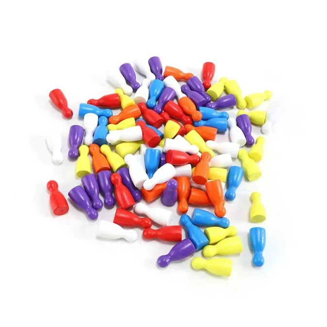 100 Pcs/Set 24*12mm Chess Pieces Board Games Accessories Marking Color Wooden Pieces