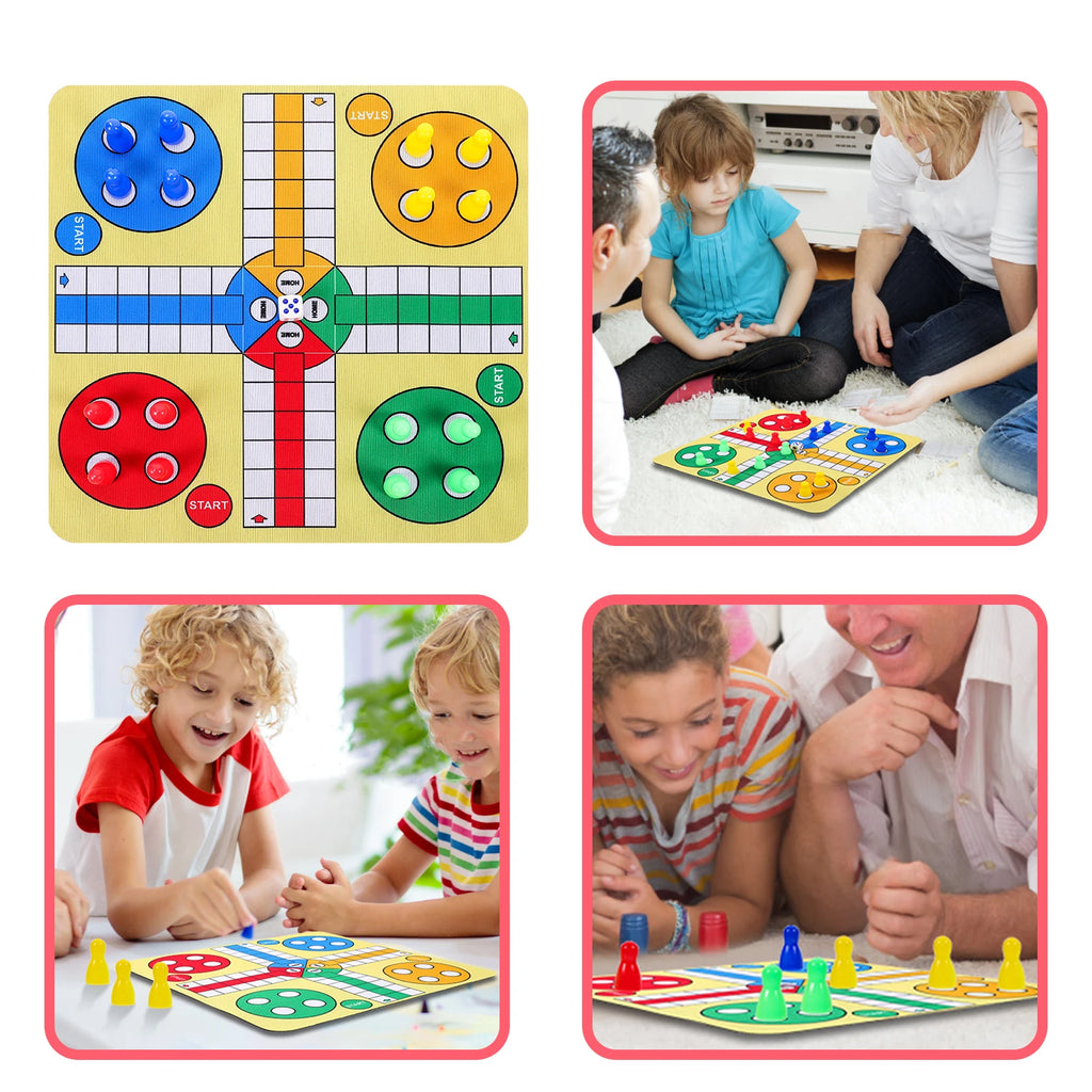 1 set Flying Set 24cm Ludo Board Game Toy Lightweight Portable Chess for Party Home KTV Bars Mini Table Chess Toys