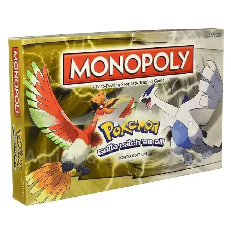 English Version Kawaii DIY Family Gathering Pokemon Monopoly Leisure Board Game Card Puzzle Game 2-6 People Party Birthday Game