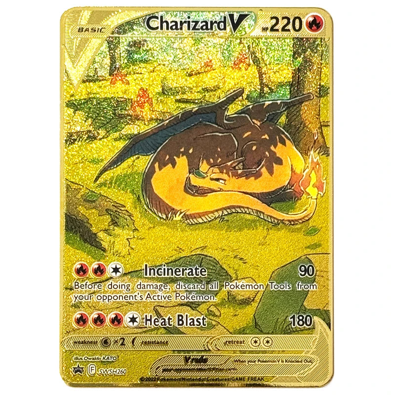 Anime Cartoon Pocket English Metal Card Mewtwo Vmax GX EX Series Arceus Charizard Raichu Collection Battle Cards Children's Gift