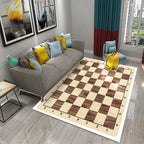 International Chess Flying Chess Carpet Kids Play Games Mat Child Carpet Area Rug Bedroom Living Room Floor Mat Non-Slip