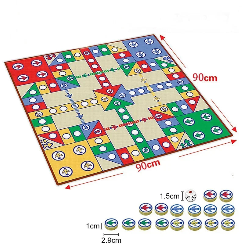 Carpet Flying Chess Children's Oversized Double-sided Checkers Adult Millionaire Game of Chess Educational Toy Table Game.