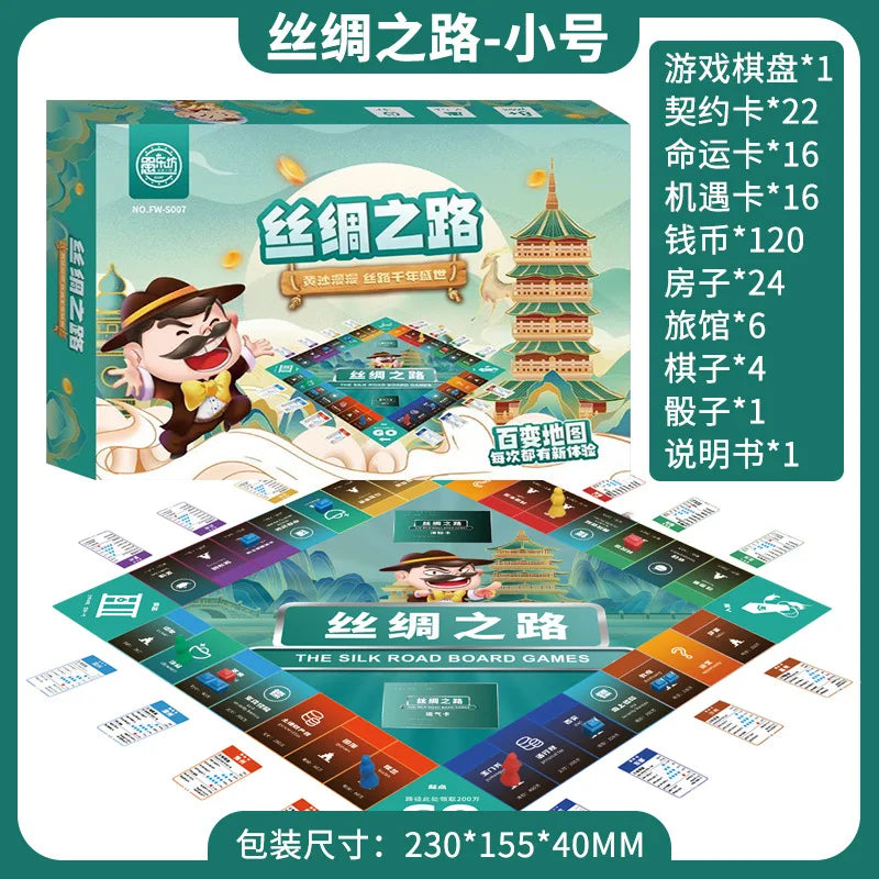 Rich Game Monopoly Kids Classic Deluxe Upgraded Super Large Adult Board Game Student Game World Tour