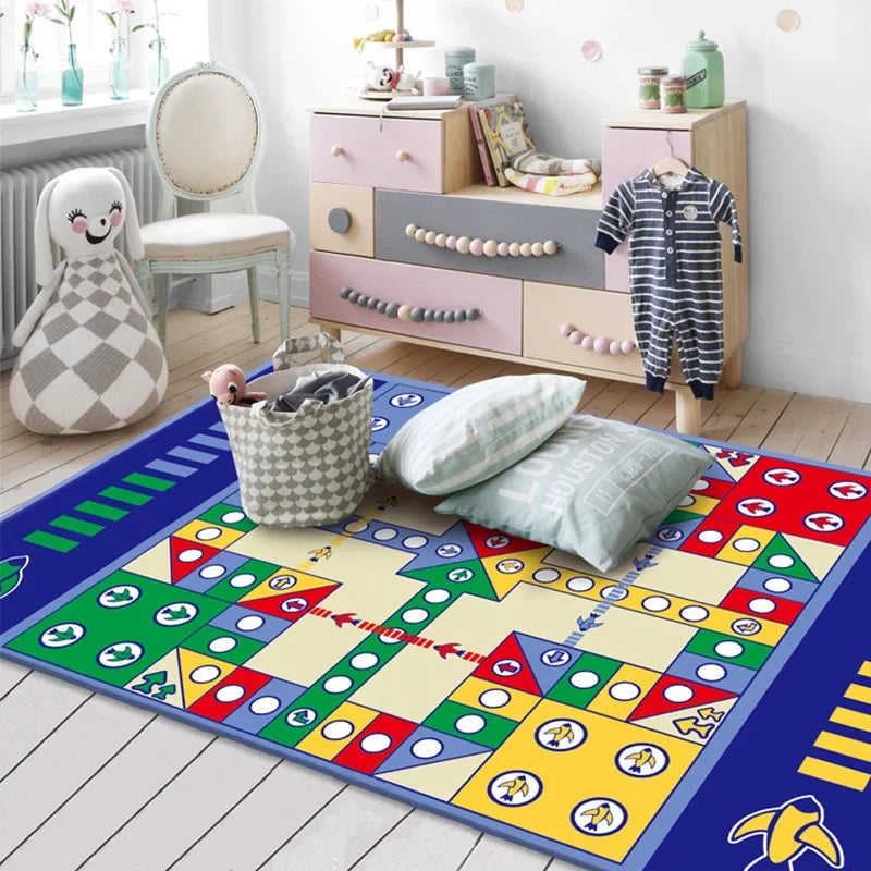 Carpet Flying Chess Children's Oversized Double-sided Checkers Adult Millionaire Game of Chess Educational Toy Table Game.
