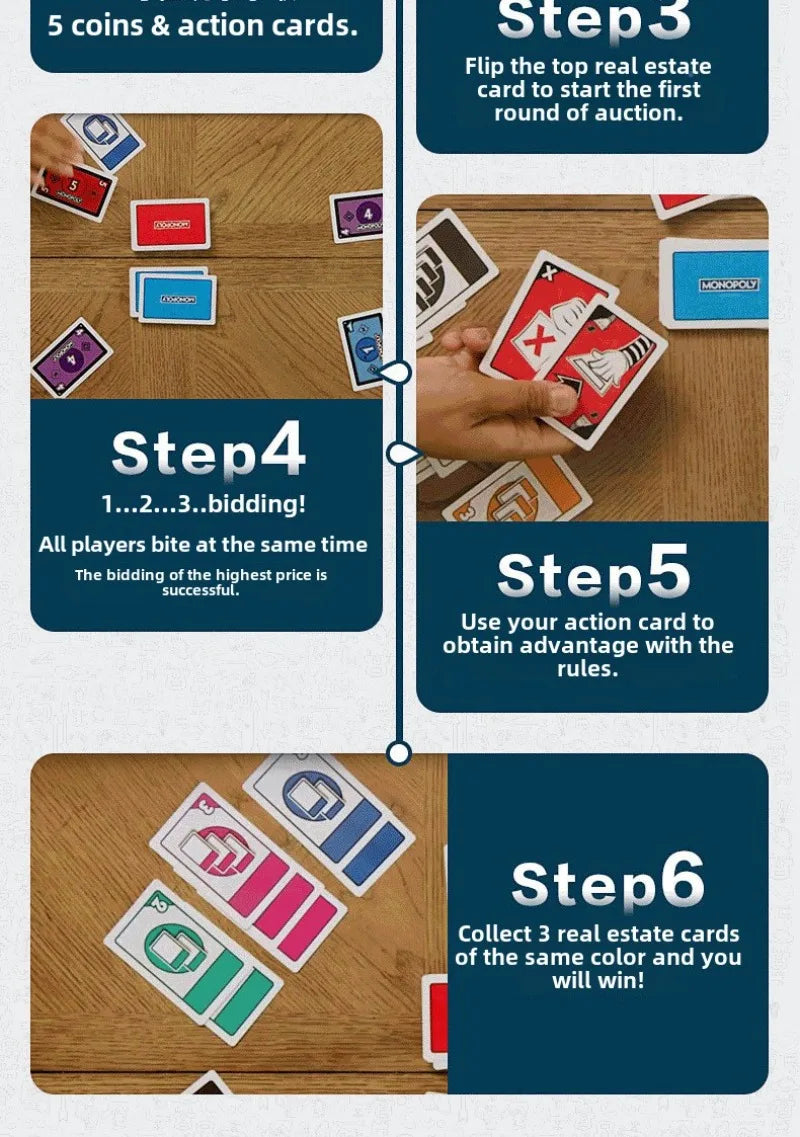 Hasbro Monopoly Gaming Deal Card Game Family Gathering Friends Party Board Game Battle Children Christmas Birthday Gifts Toys