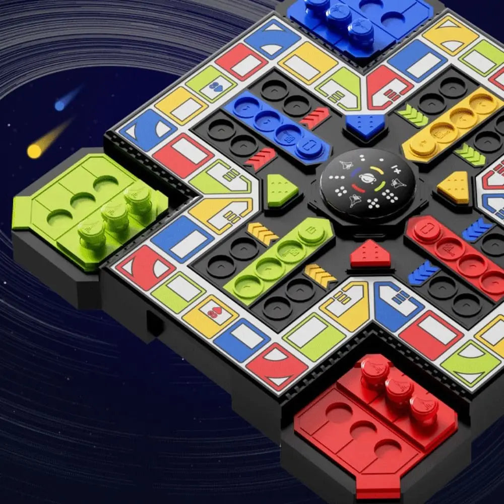 Multiplayers Flying Chess Board Game Educational Plastics Electronic Flying Chess Set Intelligent Checkers