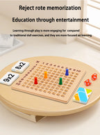 Fun Learning Wall Hanging 99 Multiplication Learning Disk Magnetic Chess 99 Mnemonic Table Practice Cards Toy Flag