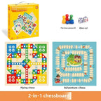 Wooden Chess Game Flying Checkers And Jumping Chess Two-In-One Interactive Parent-Child Tabletop Game Children's Educational Toy