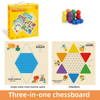 Wooden Chess Game Flying Checkers And Jumping Chess Two-In-One Interactive Parent-Child Tabletop Game Children's Educational Toy