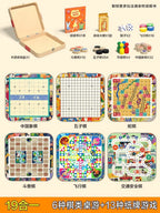 Wooden multi-functional chess board checkers flying chess Gozi chess multi-in-one board game parent-child interactive