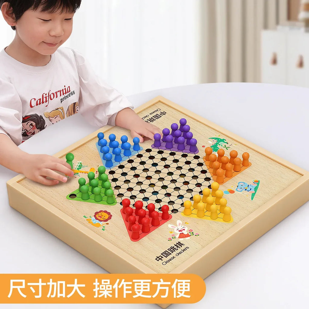 Multifunctional chessboard, flying chess, backgammon, checkers, chess, twelve-in-one chess puzzle toy board game version