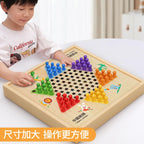 Multifunctional chessboard, flying chess, backgammon, checkers, chess, twelve-in-one chess puzzle toy board game version