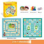 Wooden Chess Game Flying Checkers And Jumping Chess Two-In-One Interactive Parent-Child Tabletop Game Children's Educational Toy
