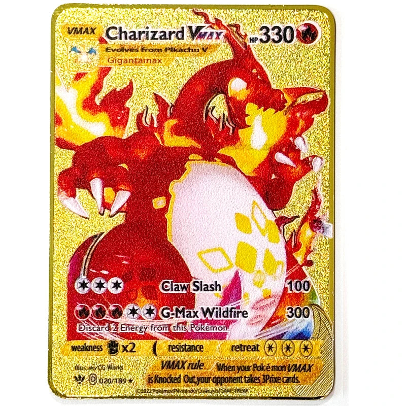 Anime Cartoon Pocket English Metal Card Mewtwo Vmax GX EX Series Arceus Charizard Raichu Collection Battle Cards Children's Gift