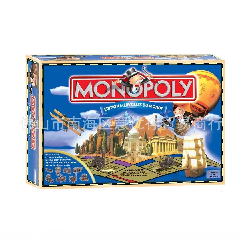 Hot French Monopoly World Tour Board Game Russian Cards