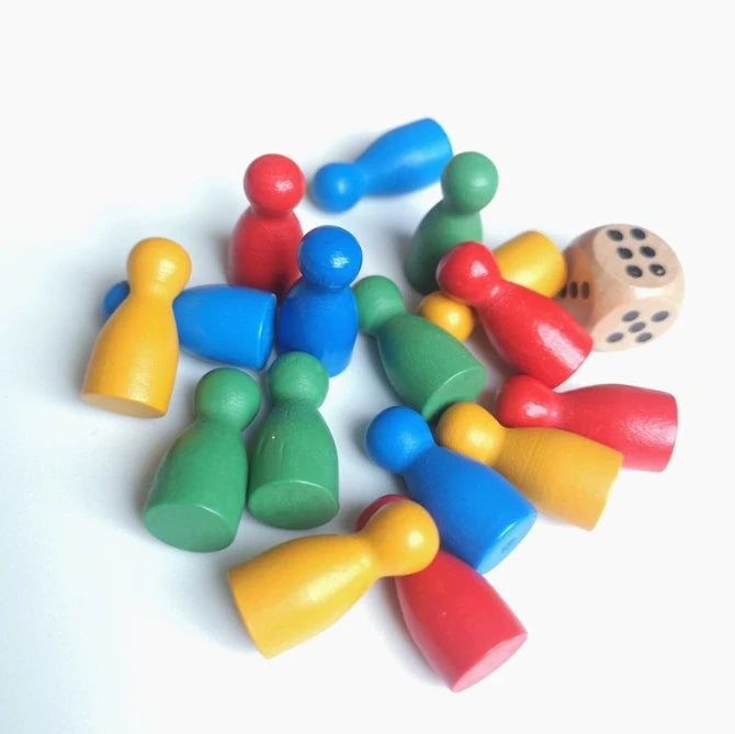 100 Pcs/Set 24*12mm Chess Pieces Board Games Accessories Marking Color Wooden Pieces