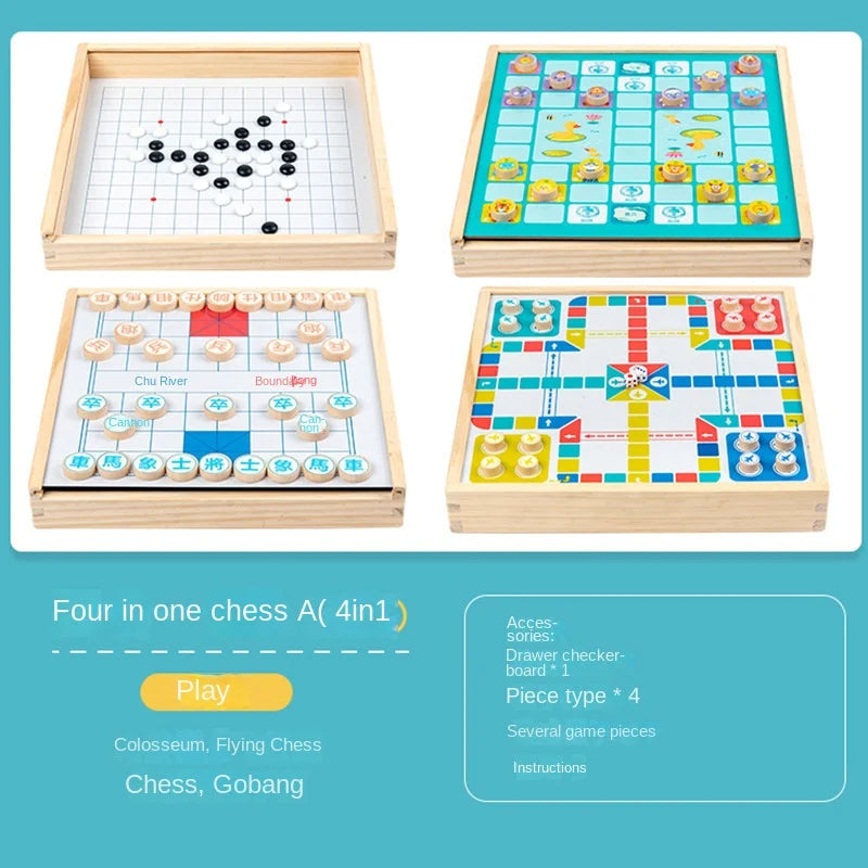 Large flying chess checkers and children's multi-function Gozi chess fighting beast chess army chess elementary school students