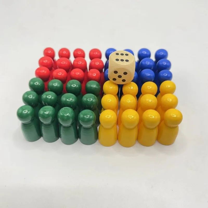 A Set Board Game Flying Chess Checkers Pieces Board Game Flying Chess Checkers Pieces Gobang Puzzle Chessboard Games Accessories