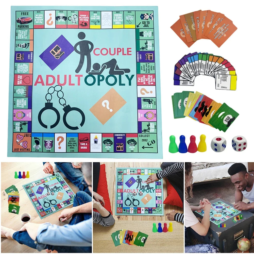 2025 New Adult Couple Game Night Monopoly Games Couple Board Funny Interactive 2 Player Board Game