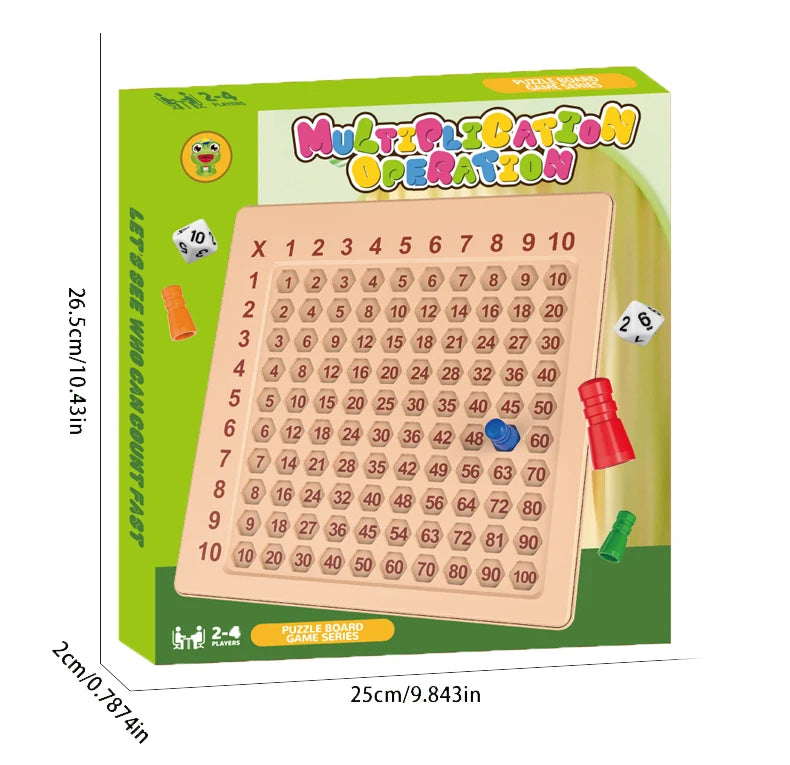 Fun Learning Wall Hanging 99 Multiplication Learning Disk Magnetic Chess 99 Mnemonic Table Practice Cards Toy Flag