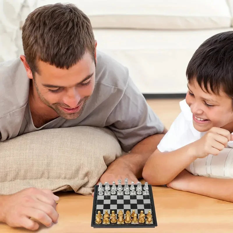 Mini Magnetic Chess Board Games, Small Portable Folding Chess  Classic Backgammon Checkers Travel Set Toys for Kids Adult Gift