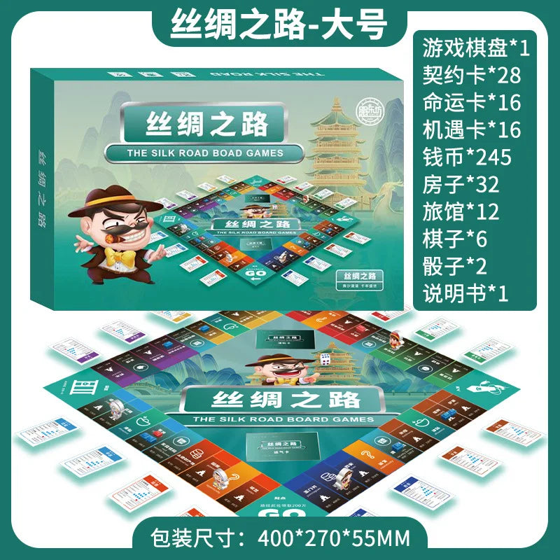 Rich Game Monopoly Kids Classic Deluxe Upgraded Super Large Adult Board Game Student Game World Tour
