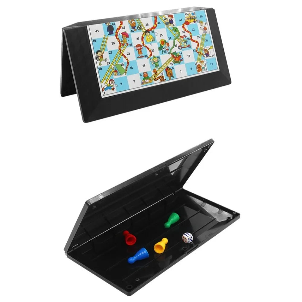 Classic Foldable Ludo Game Set Parent Child Interaction Strategy Game Flying Chess Board Game for Teens Kids