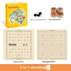 Wooden Chess Game Flying Checkers And Jumping Chess Two-In-One Interactive Parent-Child Tabletop Game Children's Educational Toy