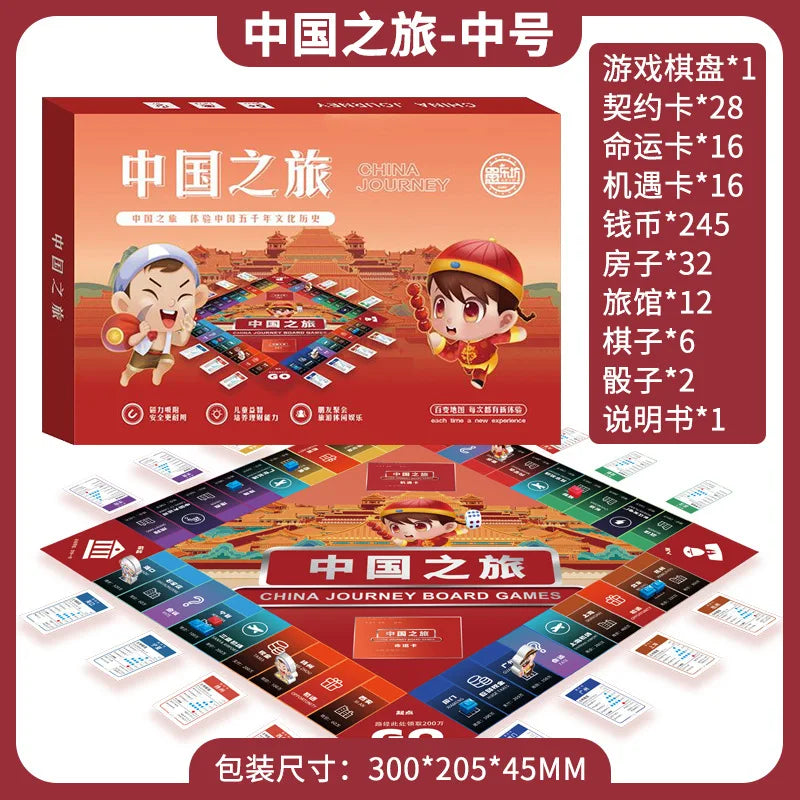 Rich Game Monopoly Kids Classic Deluxe Upgraded Super Large Adult Board Game Student Game World Tour