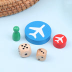 16 Chess Pieces + 1 Dice Flying Wooden Chess Pieces For Primary School Students Three-Dimensional Checkers For Games Accessories