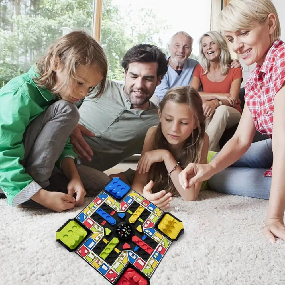 Multiplayers Flying Chess Board Game Educational Plastics Electronic Flying Chess Set Puzzle Portable Table Games Chess Toys