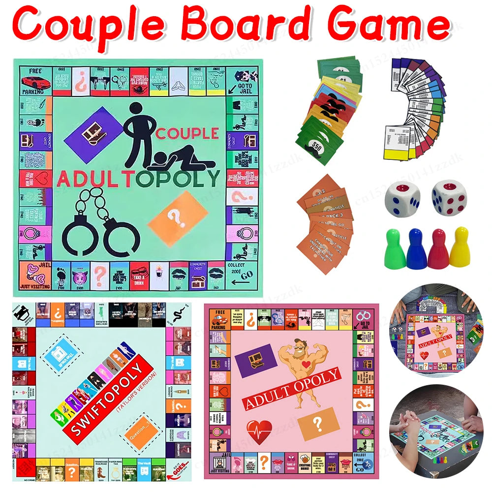 Board Games Adult Couple Game Night Monopoly Games Relationship Card Game Bedroom Games Drinking Party Game Collection for Husba