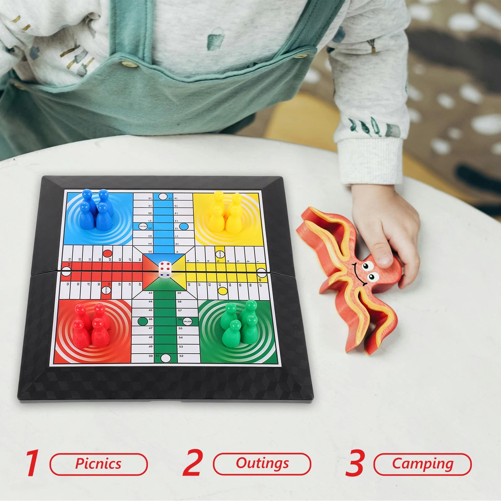 1pc Outdoor Educational Flying Chess Set Enhances Kids' Strategic Thinking Promotes Family Teamwork Perfect For Picnics Camping