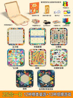 Wooden multi-functional chess board checkers flying chess Gozi chess multi-in-one board game parent-child interactive