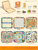 Wooden multi-functional chess board checkers flying chess Gozi chess multi-in-one board game parent-child interactive