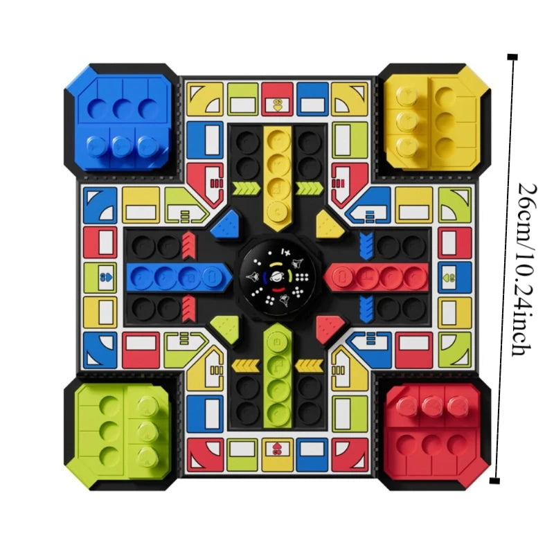 Multiplayers Flying Chess Board Game Educational Plastics Electronic Flying Chess Set Puzzle Portable Table Games Chess Toys