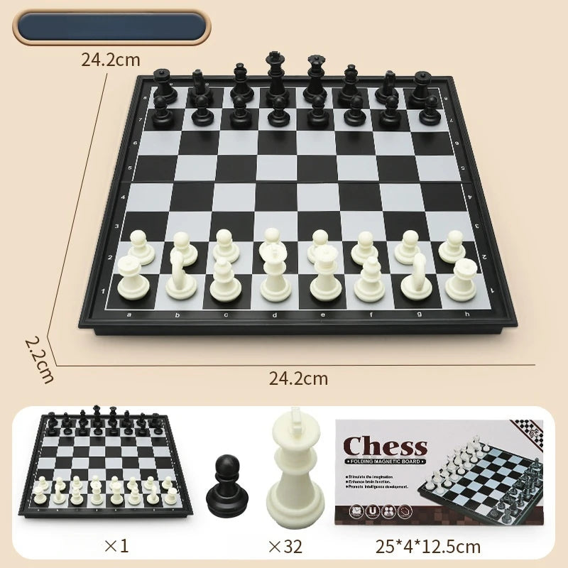 Magnetic 9-in-1 Board Game Table, Large Carpet, Flying Chess/Checkers/Chess/Snake/Backgammon/Quadruple/Tic-Tac-Toe, House Party