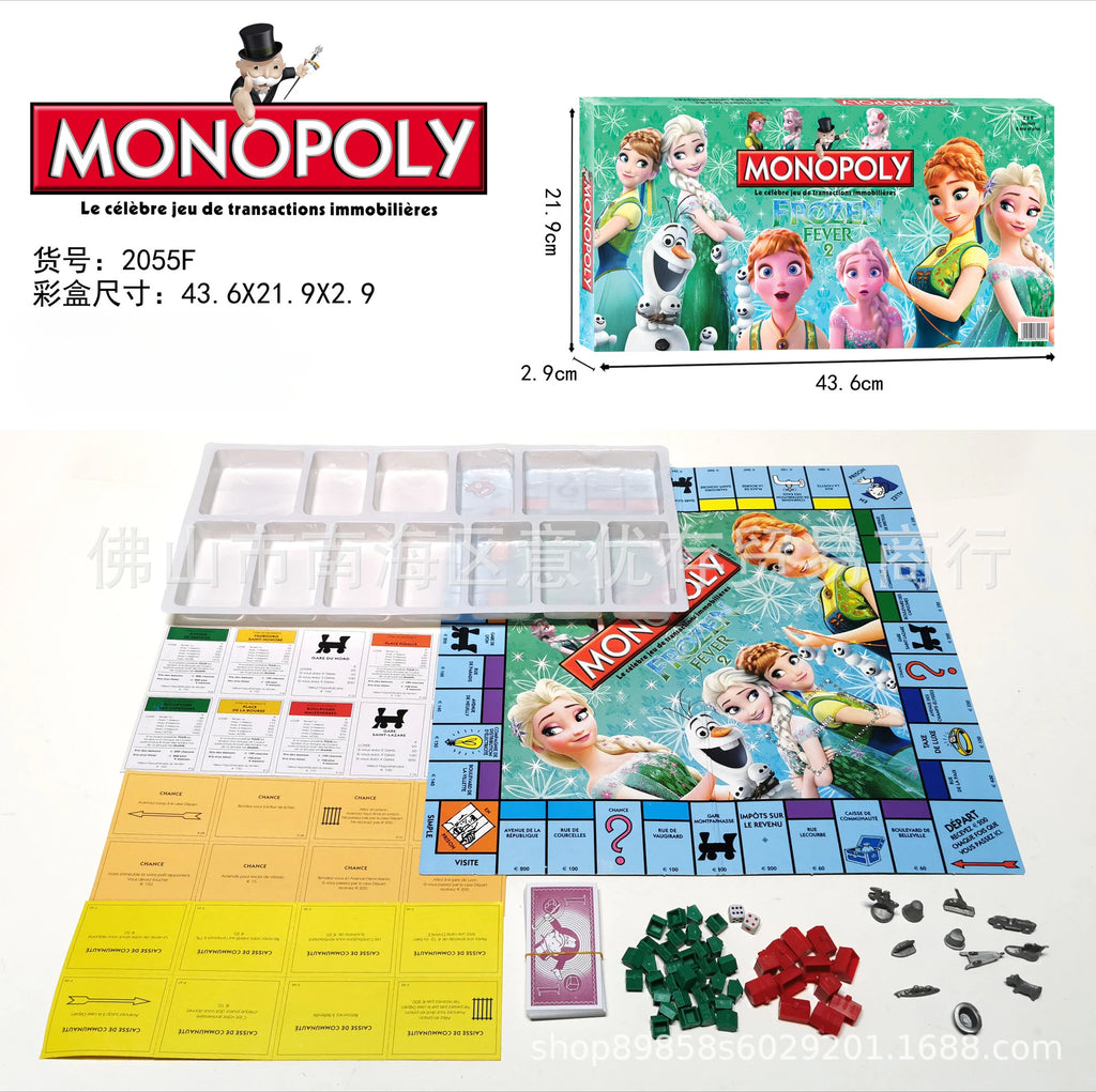 Hot French Monopoly World Tour Board Game Russian Cards